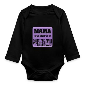 2004 - Organic Longsleeve Baby Bodysuit - black - Front