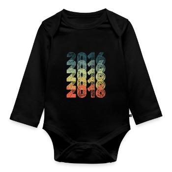 Jahr 2016 - Baby Bio-Langarm-Body - Schwarz - Vorne