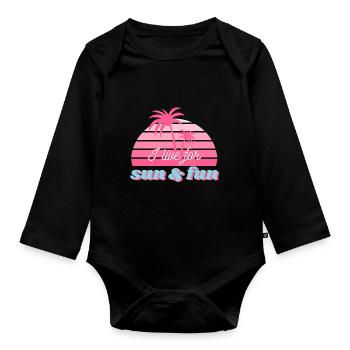 Chemise Sun & fun - Body Bébé bio manches longues - noir - Devant