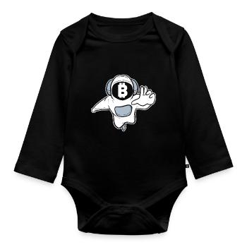 Bitcoin - Organic Longsleeve Baby Bodysuit - black - Front