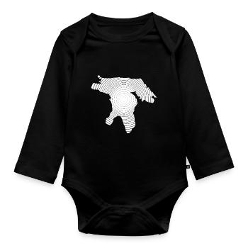 Grands Lacs - Body Bébé bio manches longues - noir - Devant