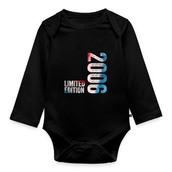 2006 Limited Edition Birthday Gift 2006 - Organic Longsleeve Baby Bodysuit - black - Front