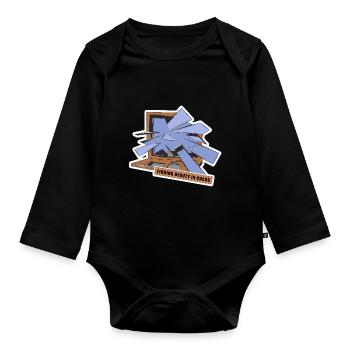 MIRROR FINDING BEAUTY IN CHAOS - Organic Longsleeve Baby Bodysuit - black - Front