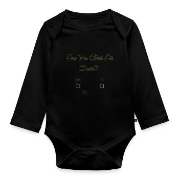 Dart Dartboard Dartpfeil - Organic Longsleeve Baby Bodysuit - black - Front