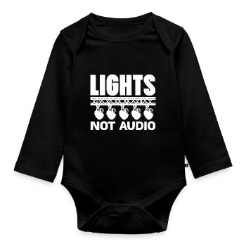Lights Not Audio Stage Crew Design - Organic Longsleeve Baby Bodysuit - black - Front
