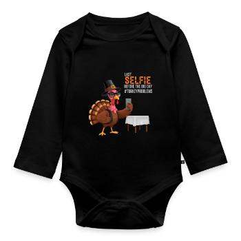 Problèmes de la Turquie - Body Bébé bio manches longues - noir - Devant