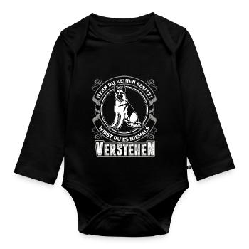 Deutscher Schäferhund - Baby Bio-Langarm-Body - Schwarz - Vorne