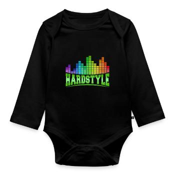 Hardstyle - Body Bébé bio manches longues - noir - Devant