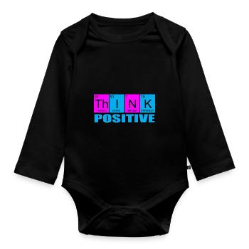 système périodique - Body Bébé bio manches longues - noir - Devant