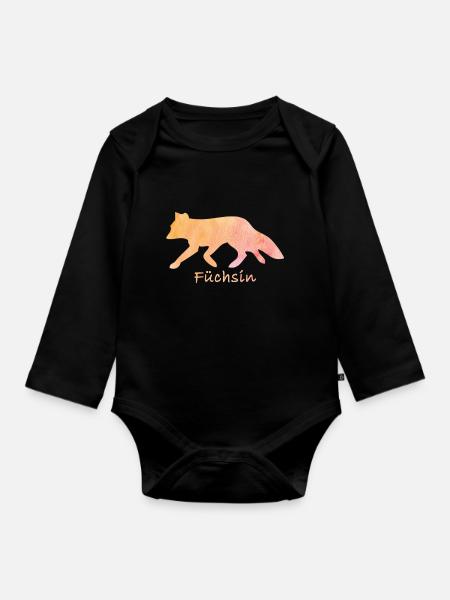Fuechsin Fuchs - Body Bébé bio manches longues - noir
