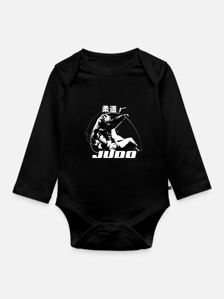 Judo - Baby Bio-Langarm-Body - Schwarz