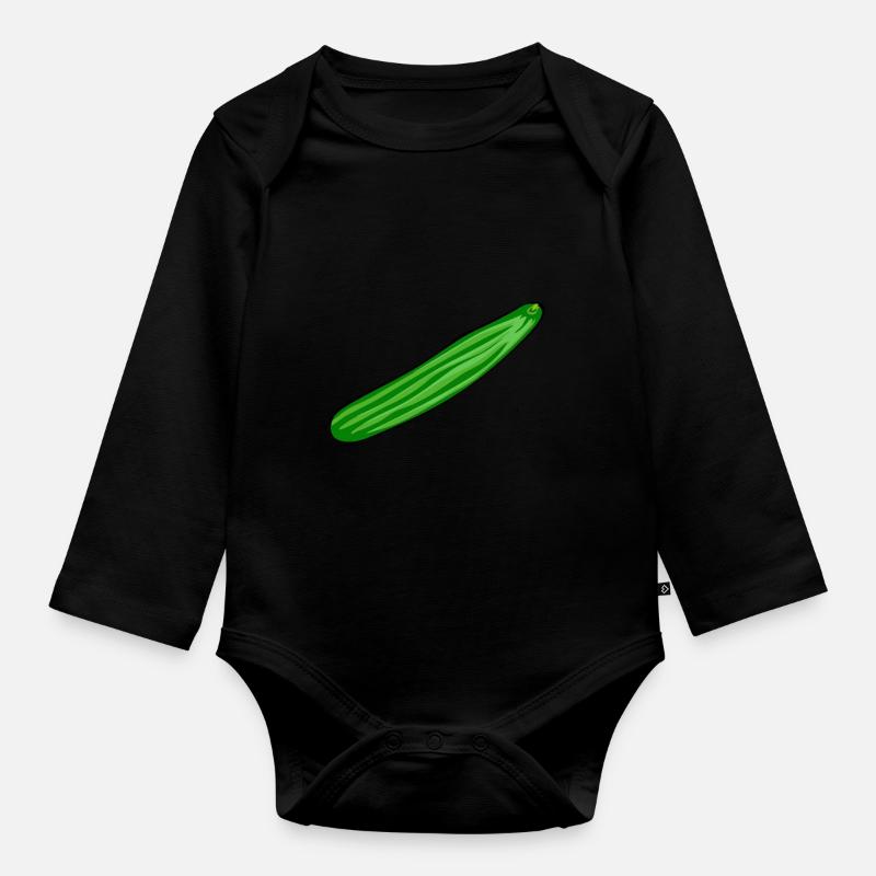 Concombre salade concombre concombres concombre de jardin kukumer - Body Bébé bio manches longues - noir