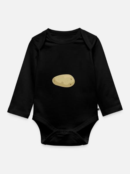 kartoffel bauer gemüse garten erdapfel Potaten - Ekologisk långärmad babybody - svart