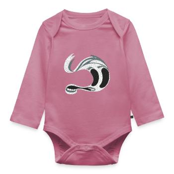 MR. WAVE is leaving soon - Organic Longsleeve Baby Bodysuit - mauve - Front