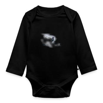Kitesurfen - Baby Bio-Langarm-Body - Schwarz - Vorne