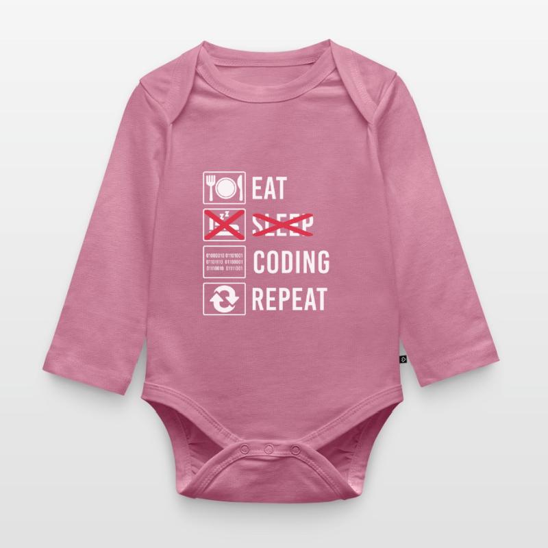 Coding Code Programming Gift Funny saying Organic Longsleeve Baby Bodysuit