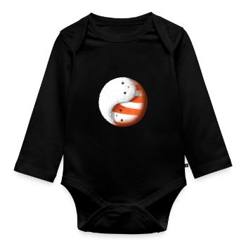 Sushi Tao Yin Yang - Organic Longsleeve Baby Bodysuit - black - Front