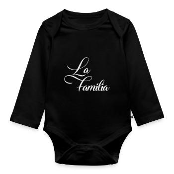 La Famila - Body Bébé bio manches longues - noir - Devant