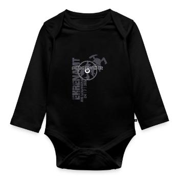 Feuerwehr Ehrenamt I Aus Leidenschaft I 24/7/365 - Baby Bio-Langarm-Body - Schwarz - Vorne