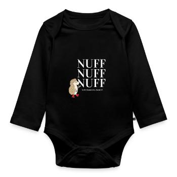 Nuff nuff nuff - Nicht bummeln Borstel! - weiß - Baby Bio-Langarm-Body - Schwarz - Vorne