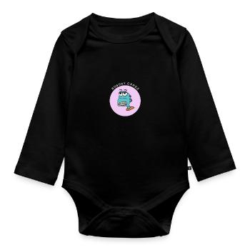 Nobody Cares - Organic Longsleeve Baby Bodysuit - black - Front