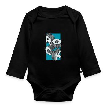 Rock türkis - Baby Bio-Langarm-Body - Schwarz - Vorne