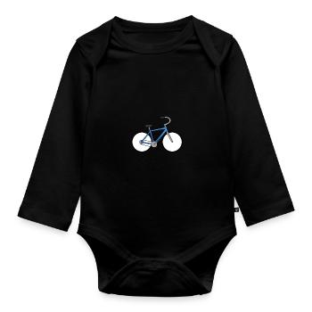 Bicycle - Baby Bio-Langarm-Body - Schwarz - Vorne