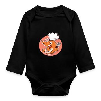 Garnele Koch - Body Bébé bio manches longues - noir - Devant