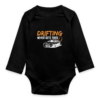 Drifting Sport Drift fans Racing Gaming - Baby Bio-Langarm-Body - Schwarz - Vorne