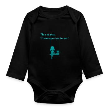C'est mon rêve. - Body Bébé bio manches longues - noir - Devant
