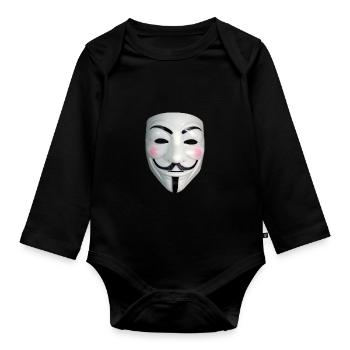 Anonym - Baby Bio-Langarm-Body - Schwarz - Vorne