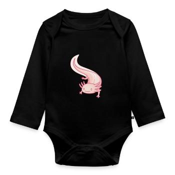 Axolotl - Body Bébé bio manches longues - noir - Devant