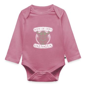 Viking Viking Valhalla Odin Thor Loup teutonique - Body Bébé bio manches longues - mauve - Devant