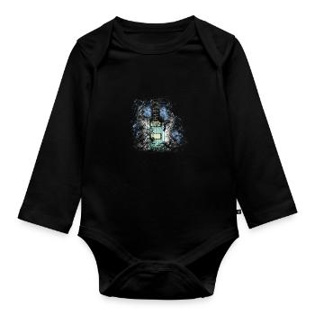 Electric guitar - Organic Longsleeve Baby Bodysuit - black - Front