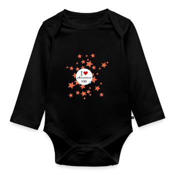 I Love Adventure Lab - Géocaching - Body Bébé bio manches longues - noir - Devant
