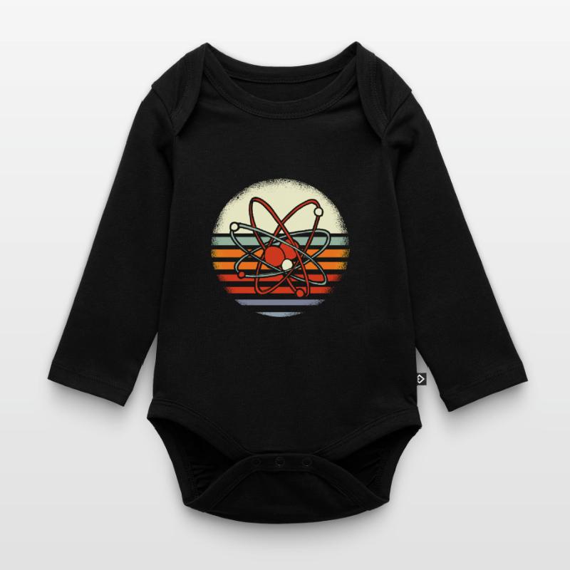 Science atom molecule physics Organic Longsleeve Baby Bodysuit