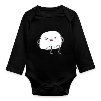 Pierre ciseaux papier - Body Bébé bio manches longues - noir - Devant