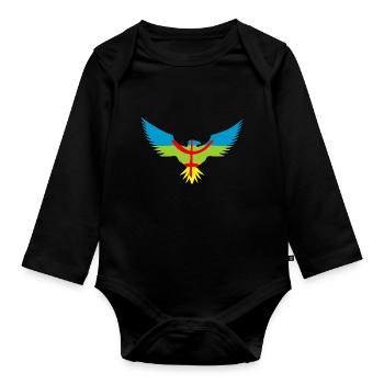 Adler Amazigh - Baby Bio-Langarm-Body - Schwarz - Vorne