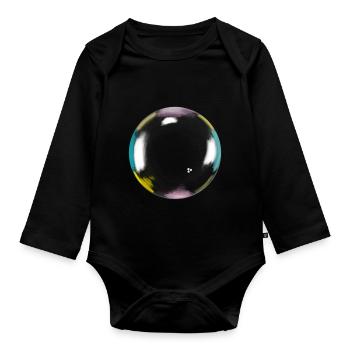 Soap bubble, Bulle de savon, Vintage, Art, Color - Body Bébé bio manches longues - noir - Devant