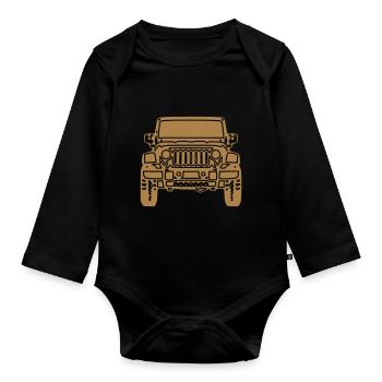 Wrangler vorne - Baby Bio-Langarm-Body - Schwarz - Vorne