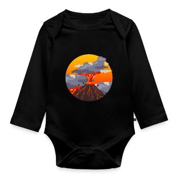 Vulkan - Baby Bio-Langarm-Body - Schwarz - Vorne