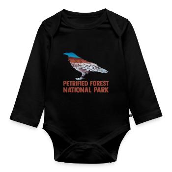 USA Amerika Nationalpark - Baby Bio-Langarm-Body - Schwarz - Vorne
