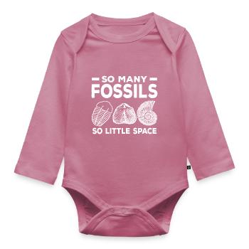 Fossil Collectors - Organic Longsleeve Baby Bodysuit - mauve - Front