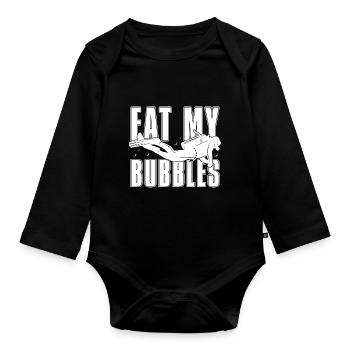 Scuba Diving Divers Diving - Organic Longsleeve Baby Bodysuit - black - Front