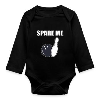Spare me Hobbyist Gift - Organic Longsleeve Baby Bodysuit - black - Front