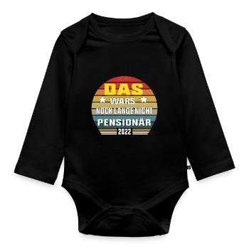 Rentner 2022 Das Wars Ruhestand Rente - Body Bébé bio manches longues - noir - Devant
