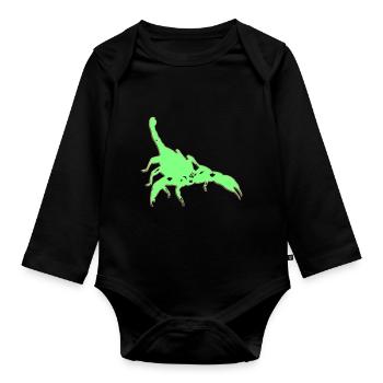 Skorpion Skorpion giftig Vector Spinnentier Tier - Baby Bio-Langarm-Body - Schwarz - Vorne