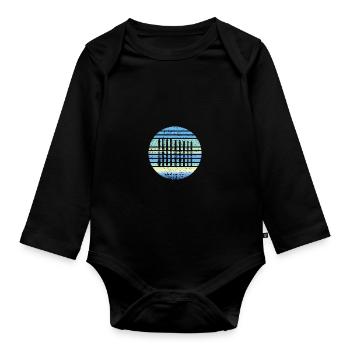 Ski Boards Collection - Organic Longsleeve Baby Bodysuit - black - Front