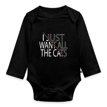 black birthday humor pet lover anniversary - Baby Bio-Langarm-Body - Schwarz - Vorne
