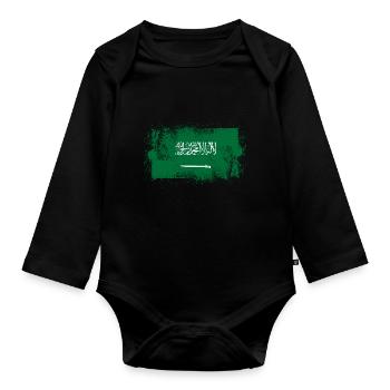 Arabie saoudite - Body Bébé bio manches longues - noir - Devant
